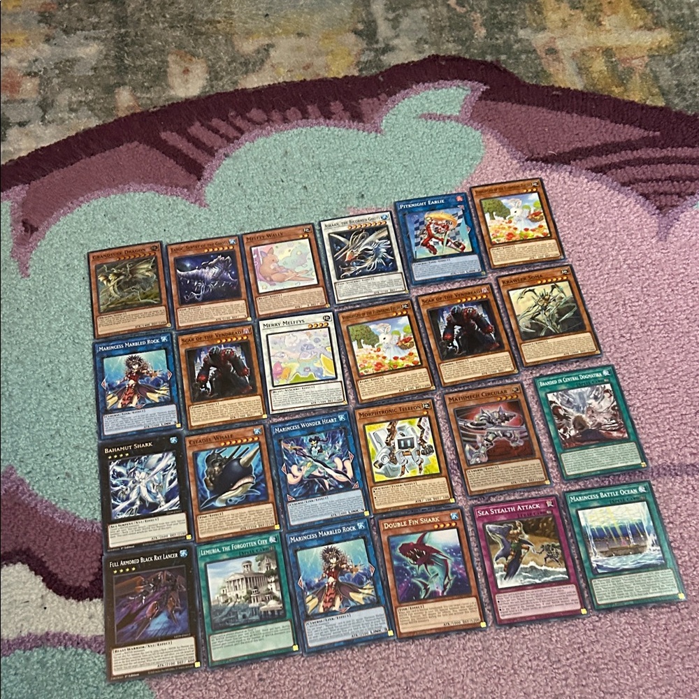 Fantasy Card Game Set - Brown, Blue, and Green